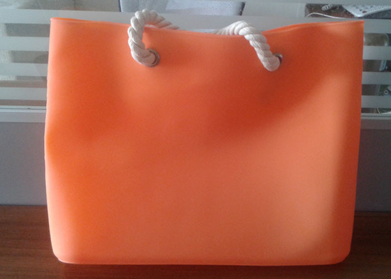 La plage fraîche personnalisée par orange met en sac le silicone 41.5cm x 29.5cm x 7cm