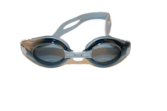 Lunettes durables de natation de silicone avec le gris automatique de noir de boucle